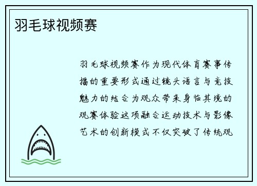 羽毛球视频赛